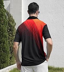 uideazone Mens Golf Shirt Dry Fit 3D Print Tennis