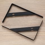 HAOCHEN 10 Pcs Heavy Duty Shelf Brackets 150x95 mm Black Triangle 90° view 3