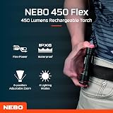 NEBO 450 Flex Rechargeable Flashlight Torch Camping Hiking Survival 450 Lumens view 3