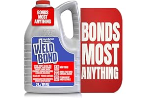 Weldbond Glue - Bonds Most Anything! 3L /101 oz Non-Toxic Adhesive Glue For Wood Tile Glass Craft Foam Fabric Stone Cement & Concrete & Any Other Porous Surfaces. No Fume Non-Flammable PVA Glue Gallon