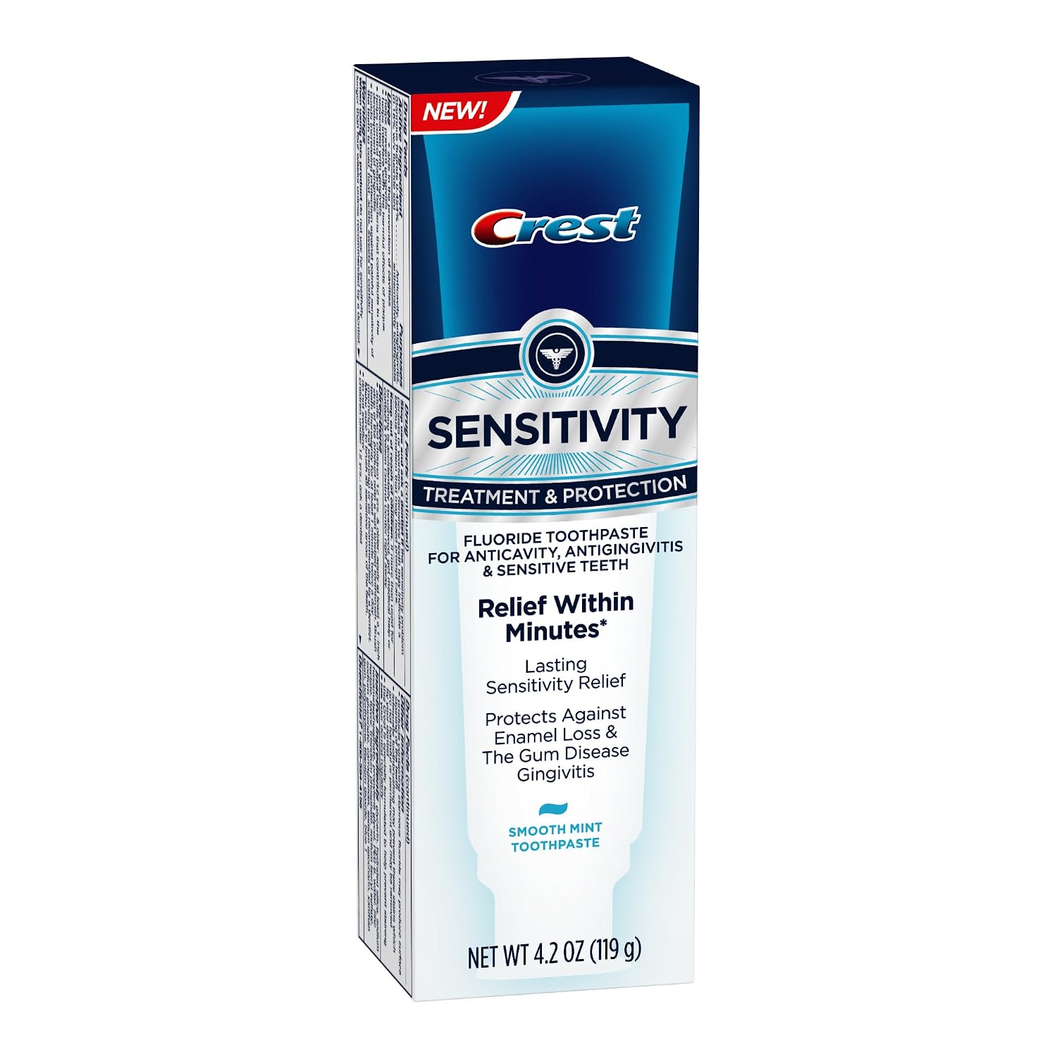Crest sensitivity smooth mint treatment&protection toothpaste (037000498896)
