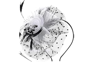 AQOKKA Fascinators Hats for Women Flower Tea Party Hats for Women Fascinator Headband and Clip Kentucky Derby Hats for Women