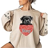 LOVELYPOD Personalized Dog Lover Gifts, Glitter Sweatshirt For Women, Dog Mama Shirts For Women