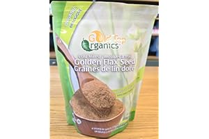 Gold Top Organic Golden Flax Seed Meal (Ground) 500g (1.1LB) - Gluten Free
