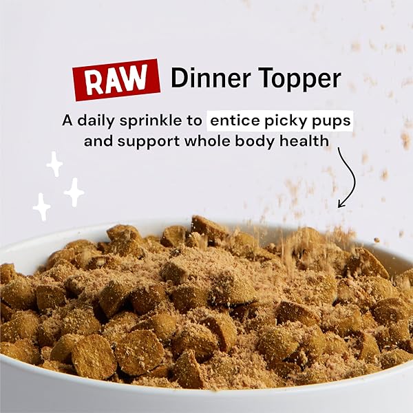 STELLA & CHEWY’S FREEZE-DRIED RAW MARIE’S MAGICAL DINNER DUST – PREMIUM DUCK & TURKEY DOG FOOD TOPPER WITH ORGANIC FRUITS & VEGETABLES – PERFECT FOR PICKY EATERS – 7OZ