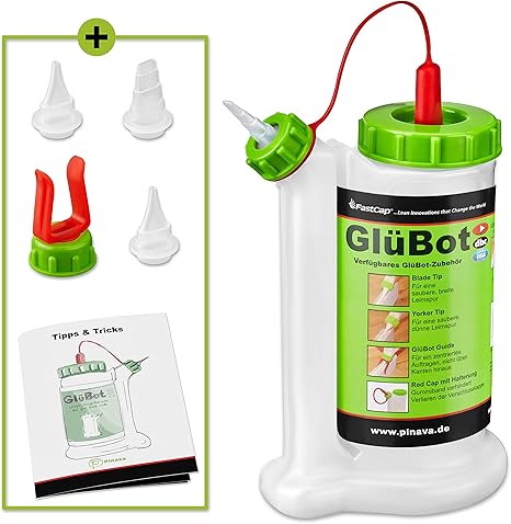 Pinava Leimflasche Original Glubot Fur 473ml Kein Drehen Kein Schutteln Kein Warten Leimspender Fur Holzleim Inkl 4 Spitzen Sauberes Auftragen Dosieren 8 Teilig Fastcap Amazon De Baumarkt