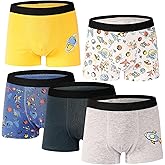 DECOVICI Boys Boxer Briefs 5 Pack, Kids Youth Underwear for 8-14 Years Teen Big Kids Soft Breathable Boxer Shorts Underpants