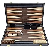 15 inch Backgammon Sets with Folding Board，Large Backgammon Set Portable Travel GamesClassic Board Game，Perfect Adult and Kids Board Games for Gifts