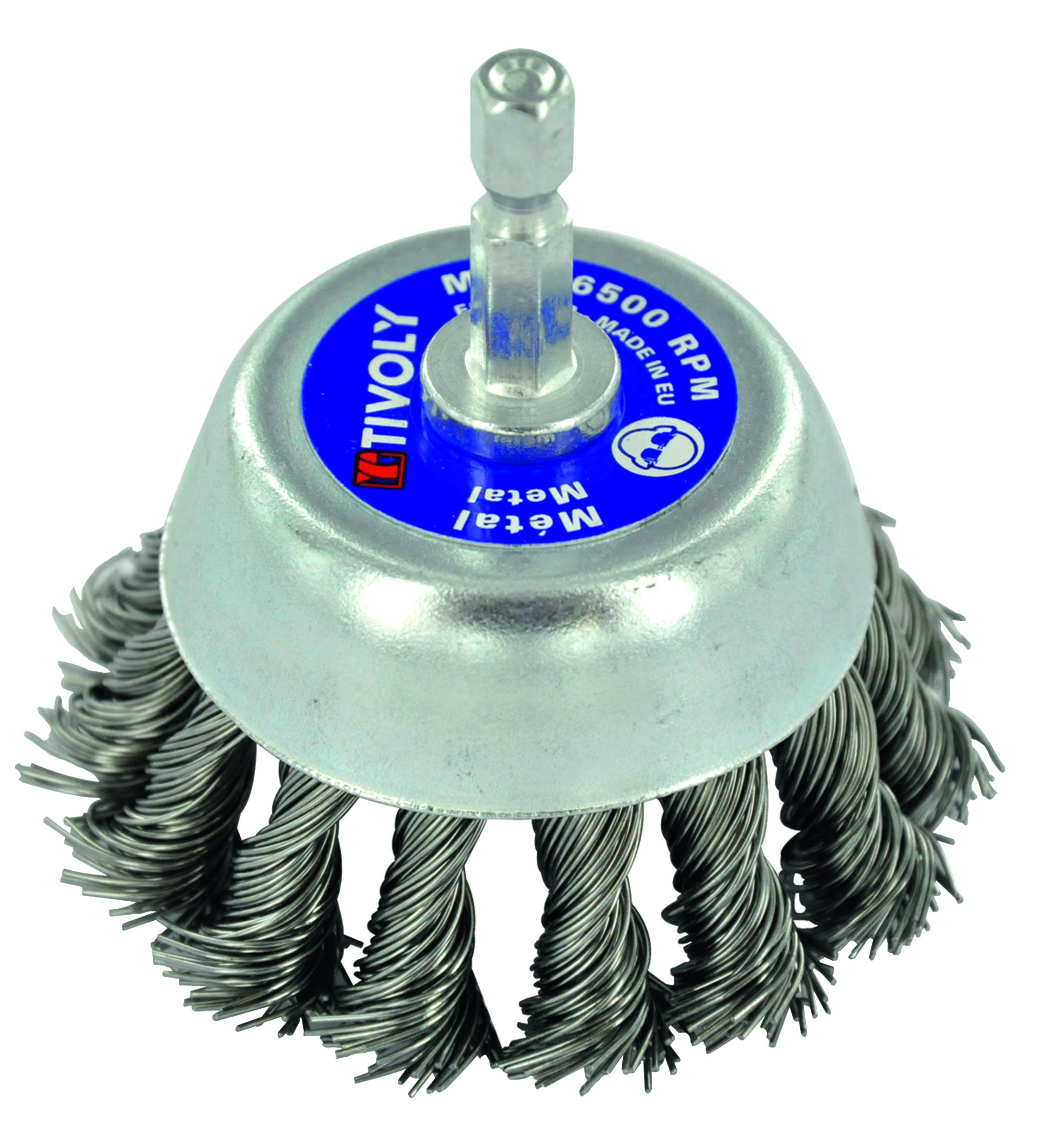 Tivoly XT202520130 Technic Cutting Brush Twisted Steel Diameter 75-Hexa 6.35 mm Diameter 75 mm