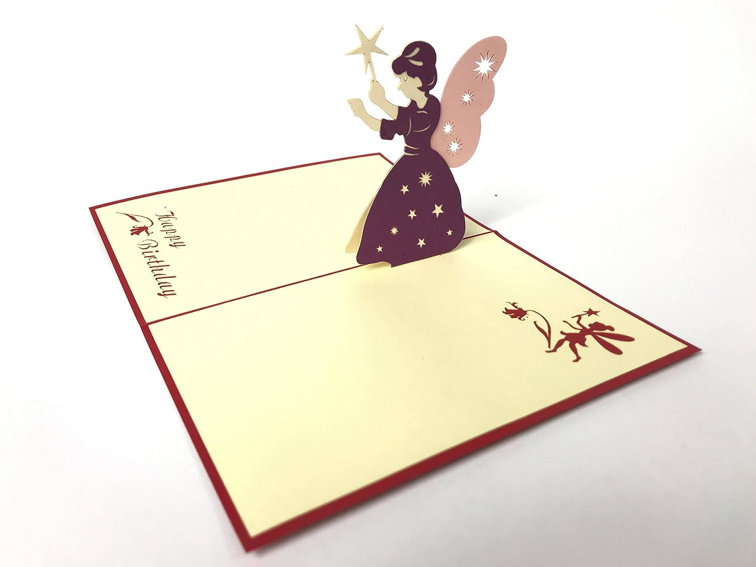 Marraine Fee Danniversaire Carte De Vœux 3d Pop Up Anniversaire Bebe Joyeux Anniversaire Pour La Fete De Paques Thank You Saint Valentin Mariage Kirigami Papier Craft Cartes Postales Hogar Y Cocina Tarjetas De