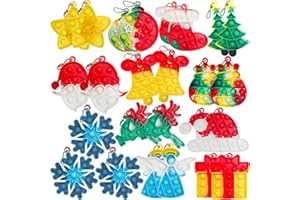 Christmas Party Favors, 24 Pcs Christmas Mini Push Pop Bubble Fidget Toy, Stocking Stuffers, Christmas Goodie Bag Fillers in 