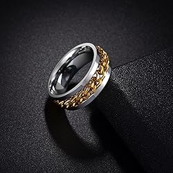 Udolfly Mens Fidget Rings Anxiety Rings for Men