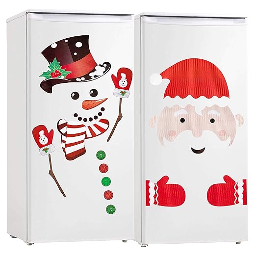 2 juegos de decoración de Navidad para refrigerador con imanes ...