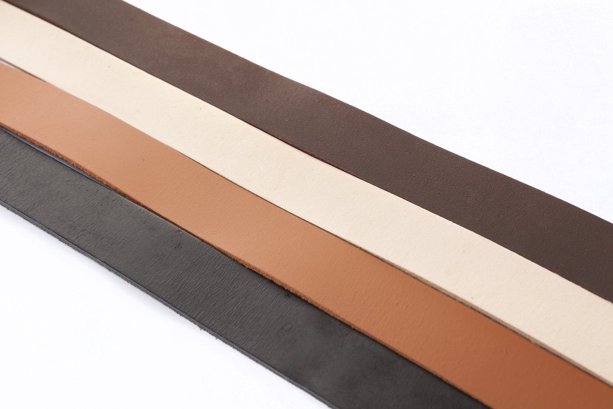 Esnado Leather Strap / Band / Cord, Flat 1 metre. Width/colour: selectable., Leather, Black , Breite: 20 mm