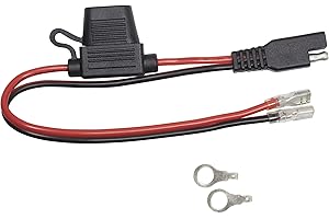 Yak-Power 12 Inch Battery Terminal Connector with SAE to Spade Pigtail