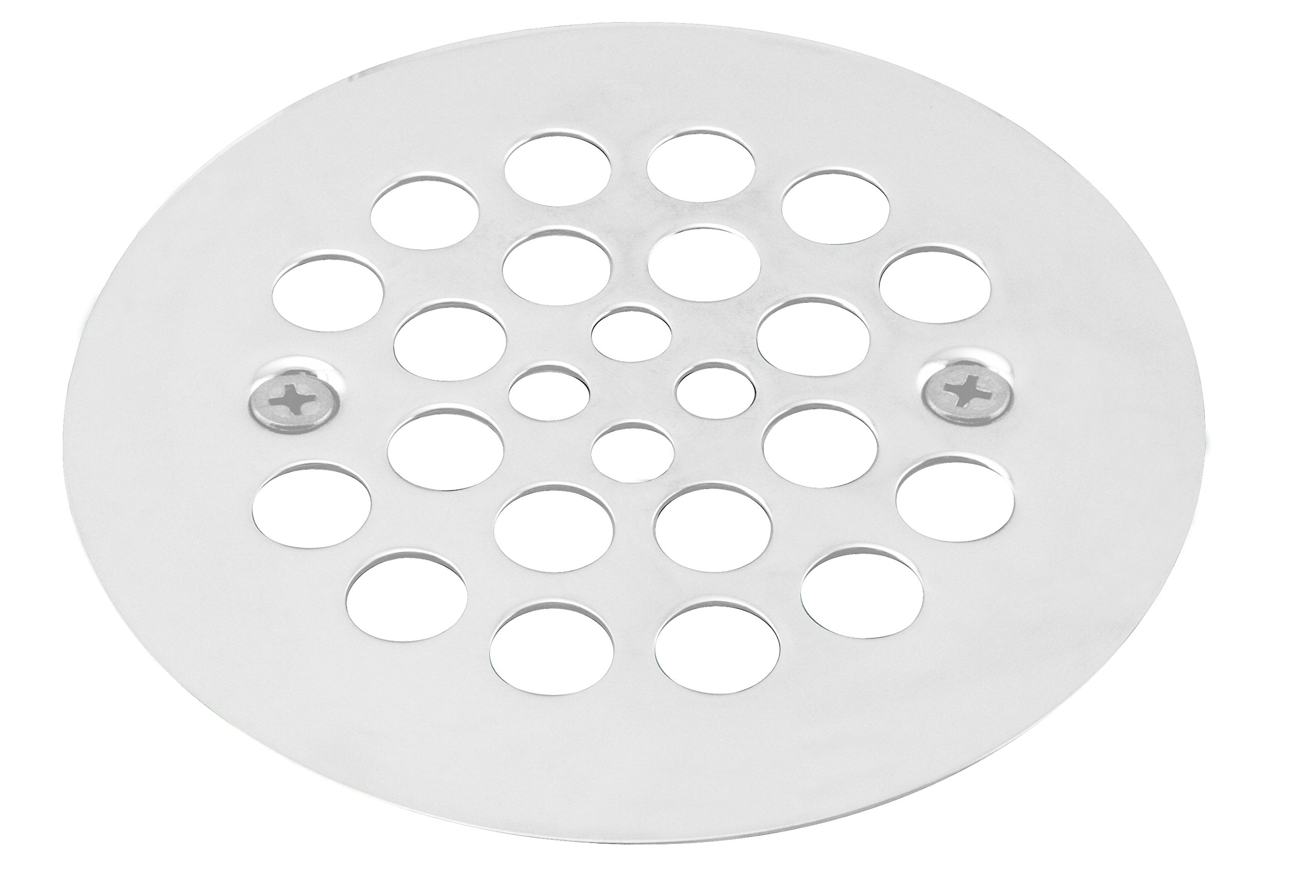 Westbrass D3193-25-50 4-1/4″ OD Brass Shower Strainer Grid Drain Cover, 25-Pack, Powder Coat White, 25 Count
