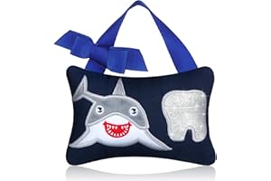 Tooth Fairy Pillow with Pocket Kids Keepsake Pouch Tooth Fairy Gifts for Girl and Boy, 3.9 x 5.9 Inches(Cute Style)