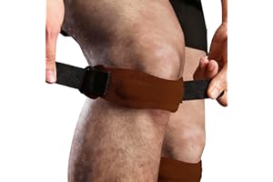 Patellar Tendon Strap 2-Pack, Cowhide Patella Band, Adjustable Knee Brace for Pain Relief, Knee Support Band for Hiking, Runn