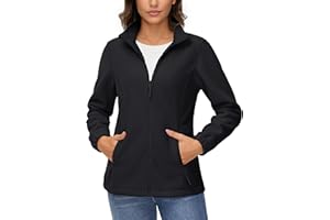 TACVASEN Women's Soft Fleece Jacket Lightweight Full Zip Sweatshirts Coat Casual Winter Warm Sweaters with Pockets