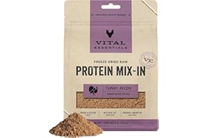 Vital Essentials Freeze-Dried Raw Dog Protein Mix-in, Turkey Recipe Ground Toppers, 6 oz