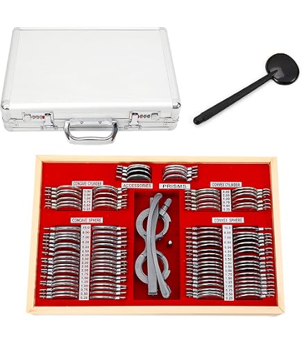 LIYUANJUN 104 Pcs Optical Trial Lens, Precise Trial Lenses Set for