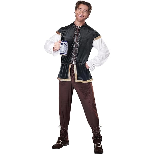 Disfraz De Rey Isabelino Para Hombre, Marrón, Small/Medium