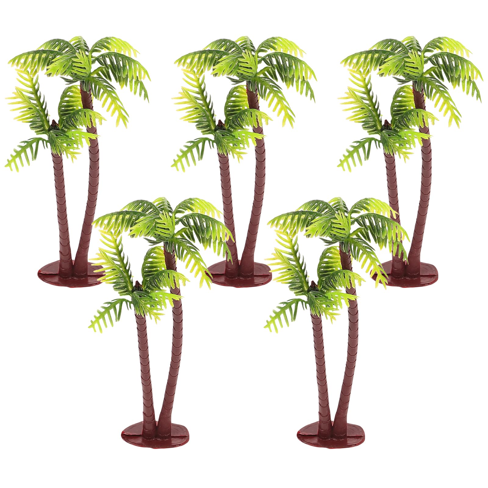 Wakauto Decoration Artificial Landscape Tank - Plastic Cocount Palm Tree Cake Toppers DIY Mini Scenery for Jungle Themed Coconut Tree, Decor, Architecture Trees Plant Pots Bonsai Craft Doll