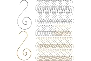 T-Antrix Ornament Hooks, Christmas Ornament Hangers, Christmas Tree Hanger Baubles Ball Metal Hooks Xmas Decoration S Hooks, 45mm 100 PCS