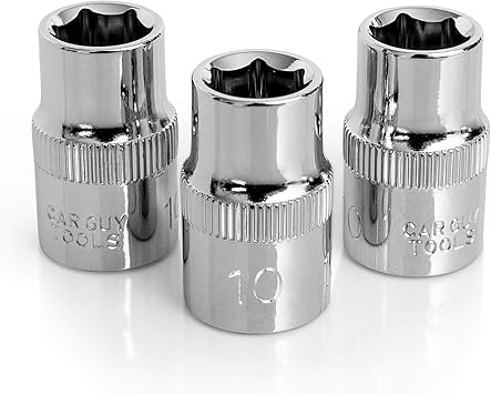 Amazon Com Car Guy Tools 10mm Socket Three Pack 3 8 Drive 6pt Shallow Home Improvement