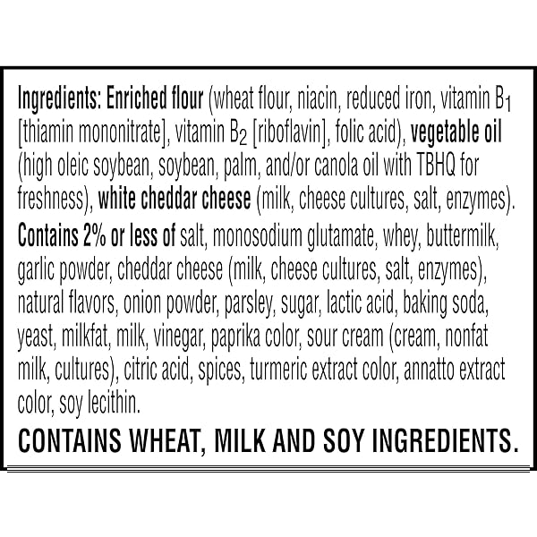 CHEEZ-IT CHEESE CRACKERS, BAKED SNACK CRACKERS, LUNCH SNACKS, HIDDEN VALLEY RANCH, 12.4OZ BOX (1 BOX)