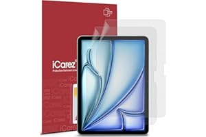 iCarez Screen Protector for Apple iPad Air 11 inch (6th Gen 2024), Anti-Glare Matte Reduce Fingerprint Bubble Free Face ID & Apple Pencil Pro Campatible 2-Pack