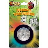 Pumpkin Masters Premium 3 in 1 Pumpkin Light &ndash; Versatile Pumpkin Lighting with White Strobe, Golden Glow, and Color Changing Effects, Batteries not Included