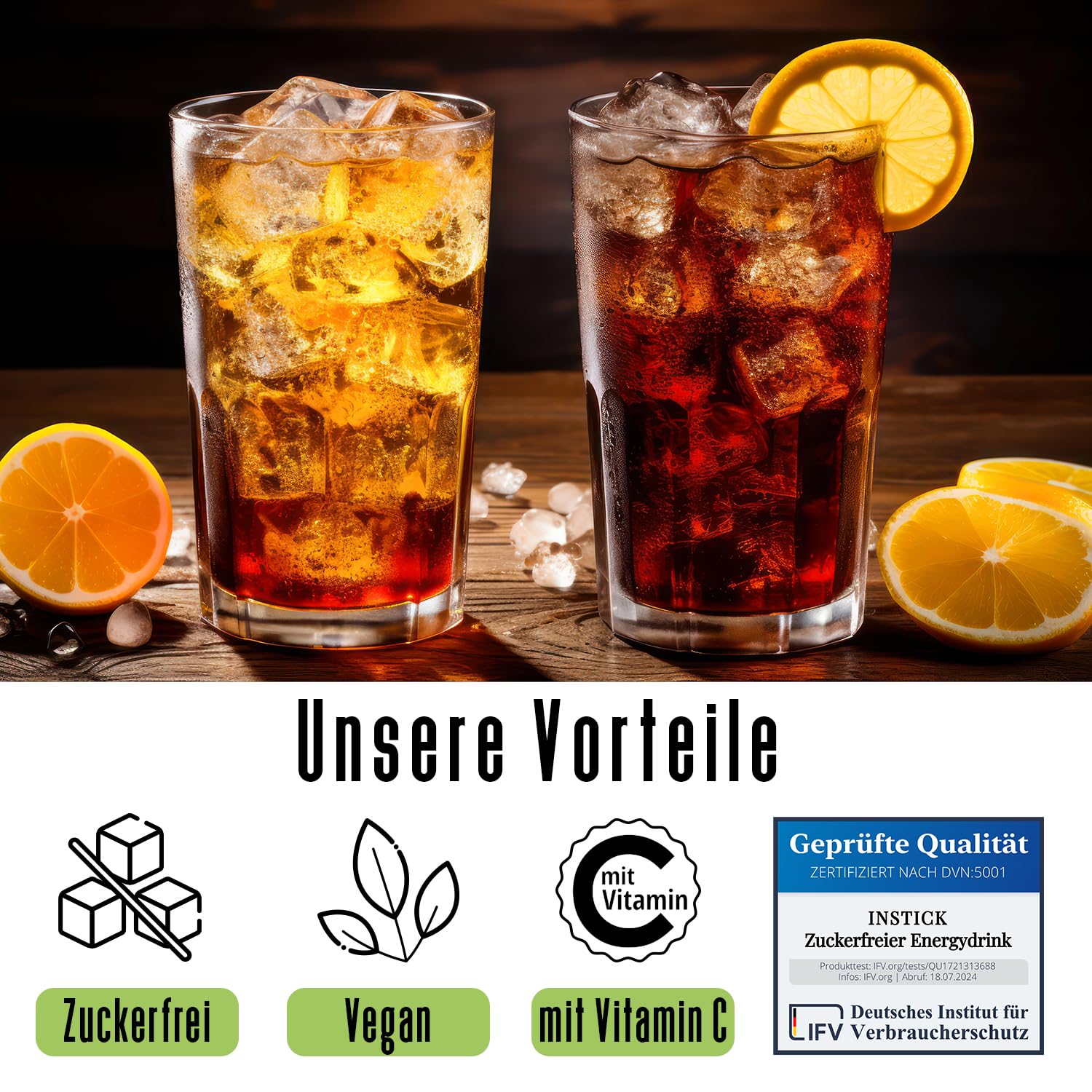 INSTICK Zuckerfreier Energydrink (Original) - Kalorienarmes Energy Getränkepulver mit Koffein & Vitaminen - Instant-Pulver für 12 x 0,25 L 4