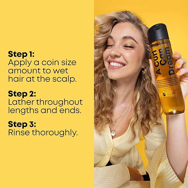 MATRIX A CURL CAN DREAM WEIGHTLESS MOISTURE SHAMPOO | FOR WAVY HAIR | ALL DAY FRIZZ CONTROL | WITH MANUKA HONEY EXTRACT AND ROSE WATER | SILICONE FREE | LUXURY SALON SHAMPOO
