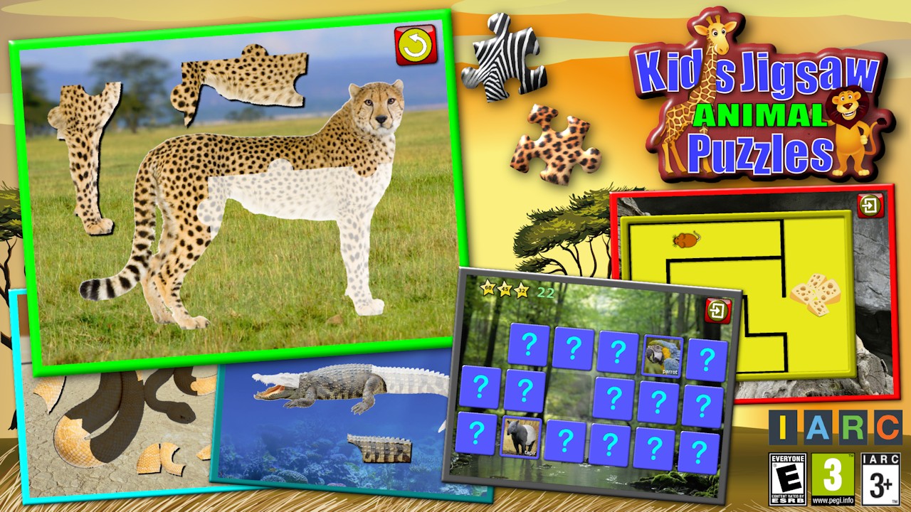 amazoncom childrens animal jigsaw puzzles educational