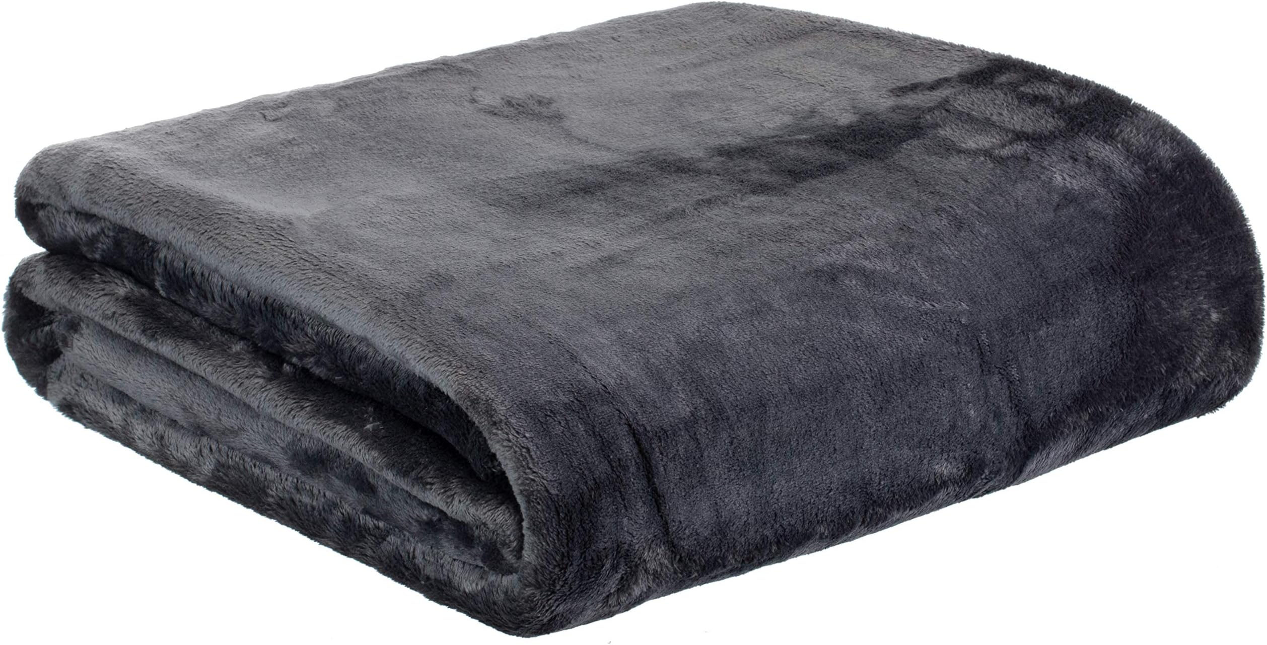 Brandseller microfiber blanket, bedspread, cashmere feeling, different sizes, Polyester, grey, 150 x 200 cm