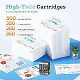 LxTek 603XL Ink Cartridges Black Cyan Magenta Yellow 4 Pack for Epson XP WF view 3