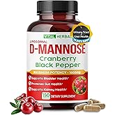 VITAL HERBAL Liposomal D-Mannose with Cranberry & Black Pepper – High Absorption Formula – Supports Urinary Balance, Digestive Comfort & Daily Wellness (90 Capsules)