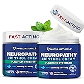 Owell Naturals Nerve Soothing Cream, Maximum Strength, Non Greasy, Natural Ingredients Arnica, Aloe Vera, MSM, for Feet, Hands, Legs, Toes, 2 Fl Oz (Pack of 2)