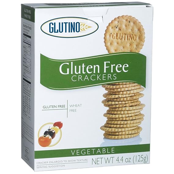 Glutino Gluten Free Crackers Vegetable 4.4 oz (Pack of 2)