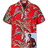Paradise Found Mens Jungle Bird Tom Selleck Magnum PI Rayon Shirt