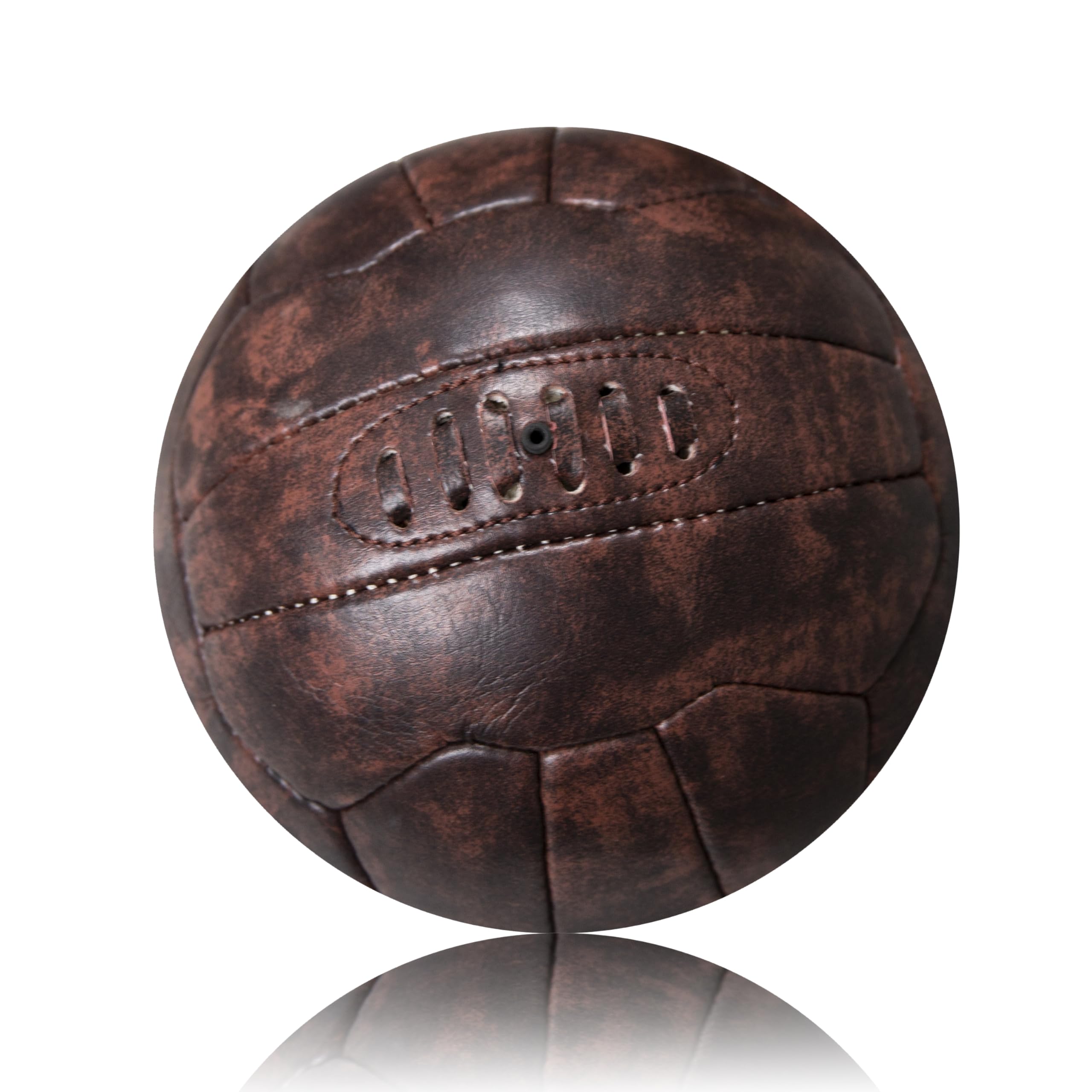 We Print Balls Faux Leather 18 Panel Traditional Style Football Ball - Old School