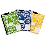 Amazon Basics Primary Composition 3/8" Ruled - 3/8" Skip Space, Grade 3, 50-Sheet, 9.75" x 7.5", 3-Pack