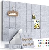 Uoisaiko 90x60cm Large Felt Pin Board 6 Pack 0.9cm Thick Acoustic Vision Board view 7