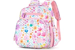 mibasies Toddler Backpack for Girls 2-4: Preschool Kindergarten Backpack - Cute Kids Backpacks for Girls - Flower Pink