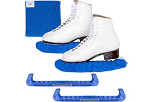 CRS Cross Skate Guards, Soakers & Towel Gift Set - Ice Skating Guards and Soft Skate Blade Covers for Figure Skating or Hocke