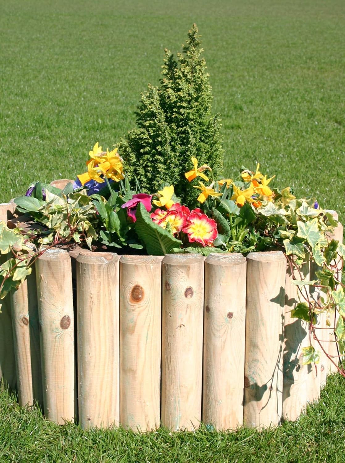 forestfox™ 12 Inch x 6ft Garden Log Roll Border Edging FSC Wood Raised