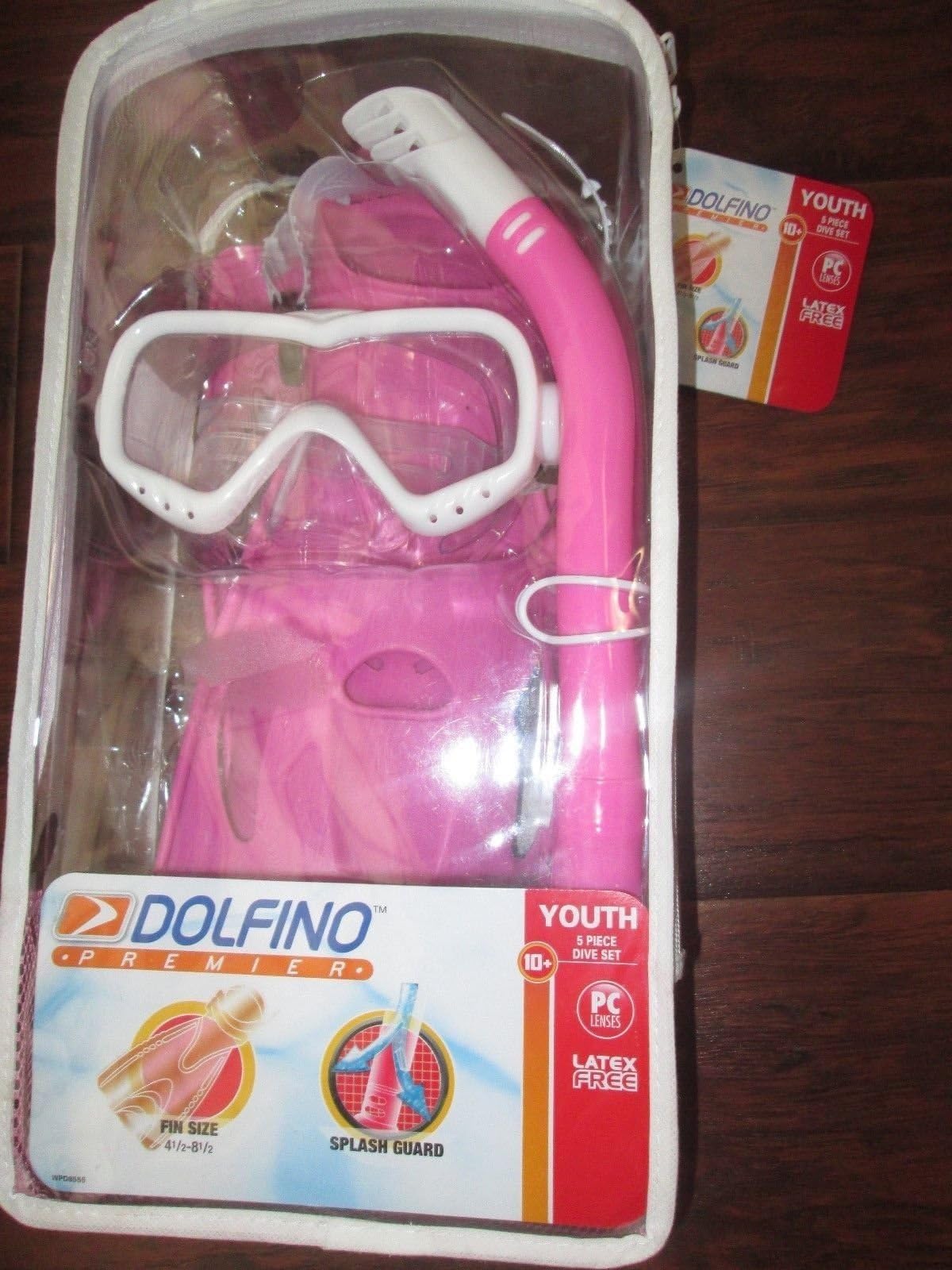 Pink Dolfino Youth 5pc Dive Set