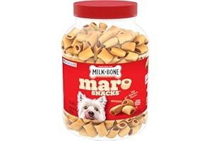 Milk-Bone MaroSnacks Dog Treats, Beef, 40 Ounce with Real Bone Marrow and Calcium