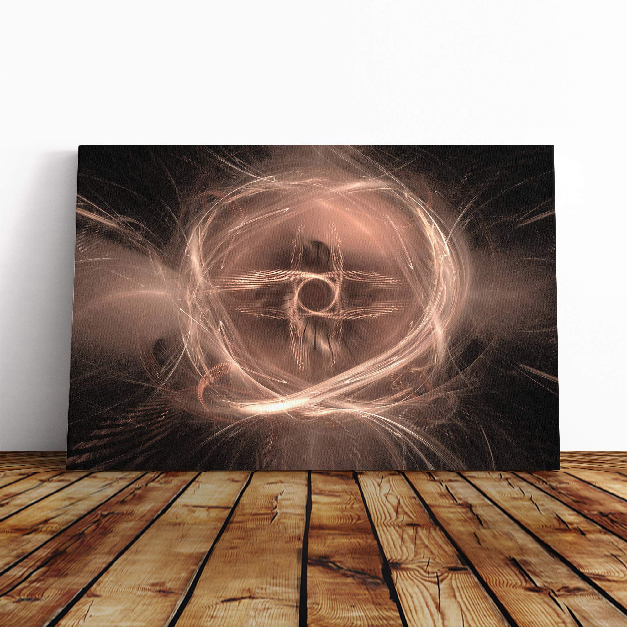 Pink Abstract Fractal (4) Canvas Print | Gallery Wrapped 30mm Frame Wall Art | 20x14 inches | Ready to Hang | Abstract Picture | Living Room Bedroom Lounge Office